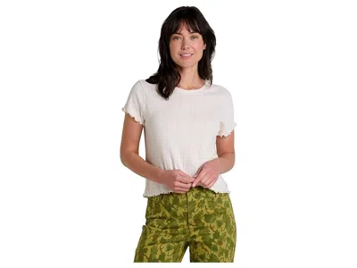 Toad And Co Foothill Pointelle Short Sleeve Baby T-shirts In White