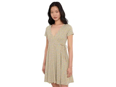 Toad And Co Freesia Wrap Short Sleeve Dress In Neutral