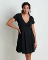 Toad And Co Toad & Co Freesia Wrap Short Sleeve Dress In Black
