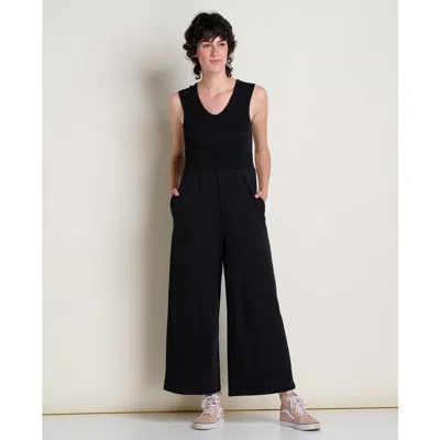 Toad And Co Toad & Co Gemina V-neck Sleeveless Jumpsuit In Black