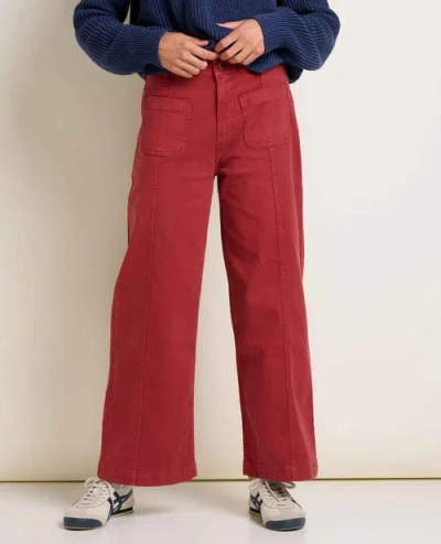 Toad And Co Linden Canvas Pant In Red
