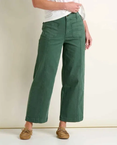 Toad And Co Linden Wide Leg Pant In Green