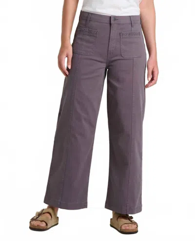 Toad And Co Linden Wide Leg Pants In Ash Embroidery In Multi