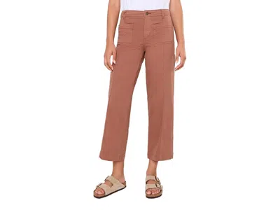 Toad And Co Linden Wide Leg Pants Women's Dress Pants Copper: 18 28, Canvas/cotton/elastane In Transparent