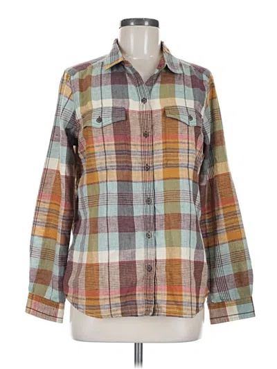 Pre-owned Toad And Co Long Sleeve Button Down Shirt In Brown