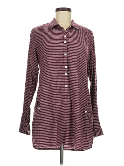Pre-owned Toad And Co Long Sleeve Button Down Shirt In Burgundy