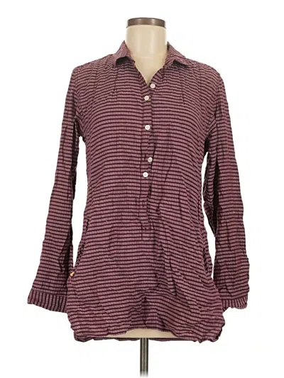 Pre-owned Toad And Co Long Sleeve Button Down Shirt In Burgundy