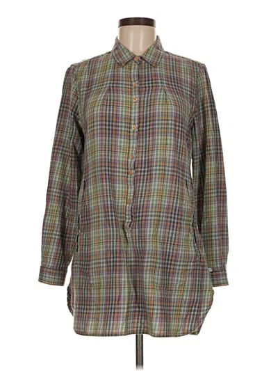 Pre-owned Toad And Co Long Sleeve Button Down Shirt In Green