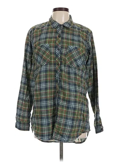 Pre-owned Toad And Co Long Sleeve Button Down Shirt In Green