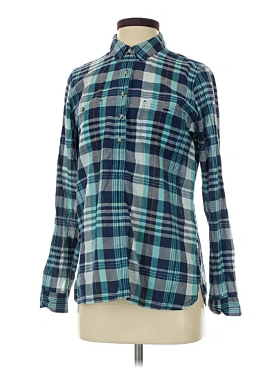 Pre-owned Toad And Co Long Sleeve Button Down Shirt In Teal