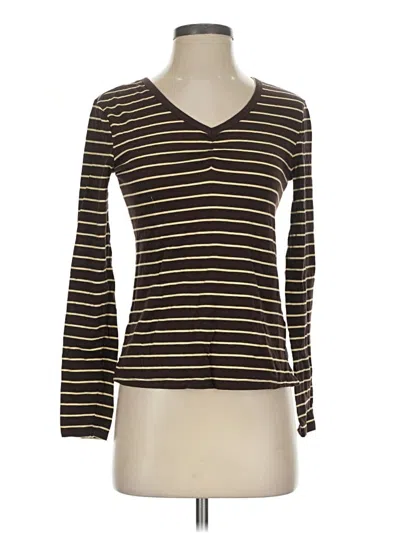 Pre-owned Toad And Co Long Sleeve Henley Shirt In Brown