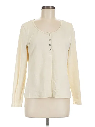 Pre-owned Toad And Co Long Sleeve Henley Shirt In Ivory