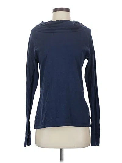 Pre-owned Toad And Co Long Sleeve Top Blue Cowl Neck Tops