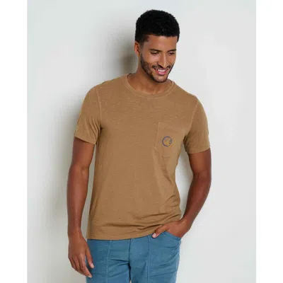 Toad And Co Primo Short Sleeve Crew Embroidered In Brown