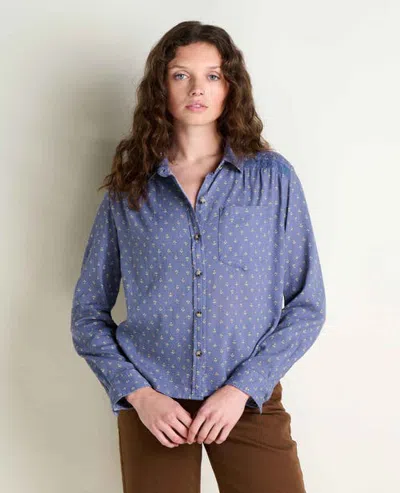 Toad And Co Toad & Co Manzana Boxy Long Sleeve Shirt In Blue