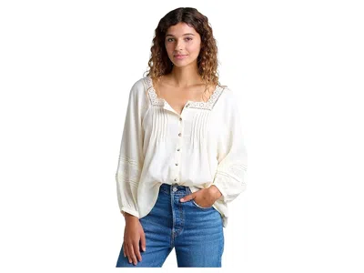Toad And Co Manzana Peasant Long Sleeve Shirt In White