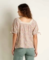 Toad And Co Manzana Peasant Shirt In Salt Print In Pink