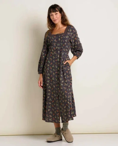 Toad And Co Toad & Co Manzana Square Neck Long Sleeve Dress In Multi