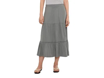 Toad And Co Marigold Tiered Midi Skirt In Gray