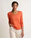 Toad And Co Toad & Co Marley Long Sleeve V-neck Tee In Orange