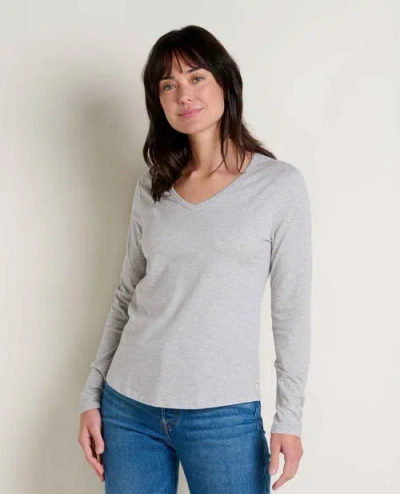 Toad And Co Toad & Co Marley Long Sleeve V-neck Tee In Gray