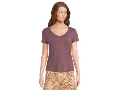 Toad And Co Marley Short Sleeve V T-shirts In Brown