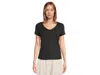 Toad And Co Marley Short Sleeve V T-shirts In Black