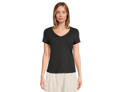 Toad And Co Marley Short Sleeve V T-shirts In Black
