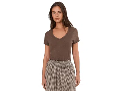 Toad And Co Marley Short Sleeve V T-shirts In Brown