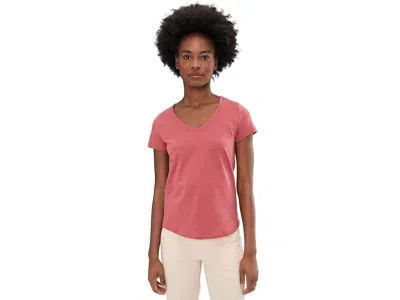 Toad And Co Marley Short Sleeve V T-shirts In Brown