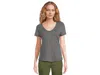 Toad And Co Marley Short Sleeve V T-shirts In Gray