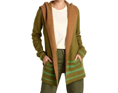 Toad And Co Merino Heartfelt Hoodie In Green Olive