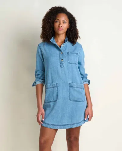 Toad And Co Toad & Co Piñon Soft Denim Popover Dress In Blue