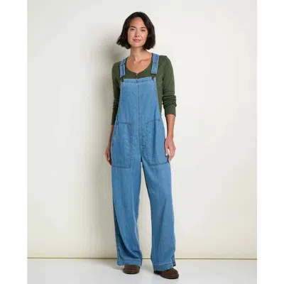 Toad And Co Piñon Soft Denim Wide Leg Overall In Bar Harbor