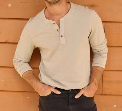 Toad And Co Primo Long Sleeve Henley Top In Basalt In Nude