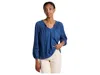 Toad And Co Primo Long Sleeve Peasant Top In Blue