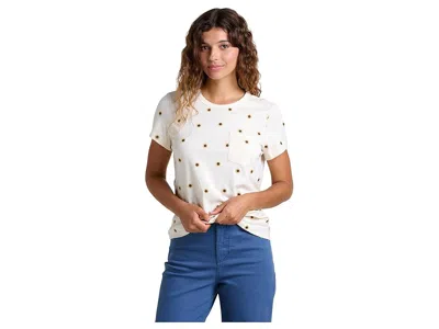 Toad And Co Primo Short Sleeve Crew Embroidered In Neutral