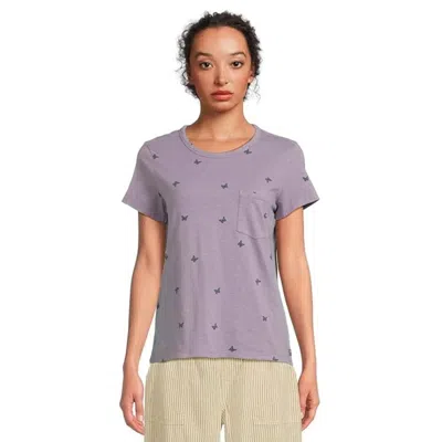 Toad And Co Toad & Co Primo T-shirt Womens Aster Butterfly Print 100% Organic Cotton Ddr 47 In Multi