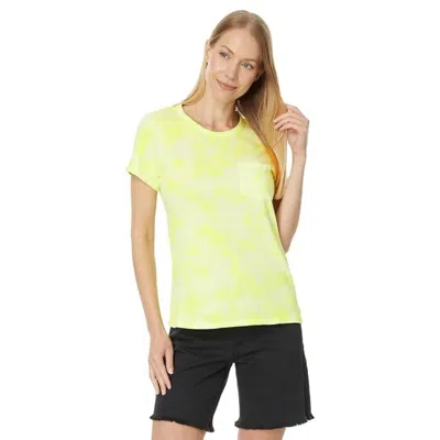 Toad And Co Toad & Co Primo T-shirt Womens Limeade Tie Dye Short Sleeve Pullover Ddr2423 In Yellow