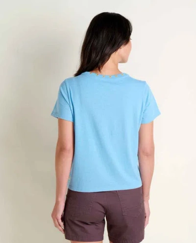 Toad And Co Re-form Crew Embroidered In Blue