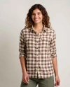 Toad And Co Toad & Co Re-form Flannel Long Sleeve Shirt In Brown