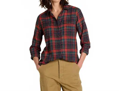 Toad And Co Re-form Flannel Long Sleeve Shirt In Black In Multi