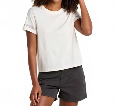Toad And Co Re-form Embroidered Crew Shirt In Salt Embroidery In Multi