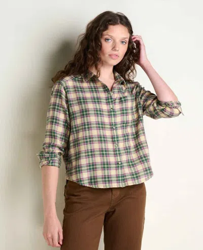Toad And Co Toad & Co Re-form Flannel Boxy Long Sleeve Shirt In Neutral