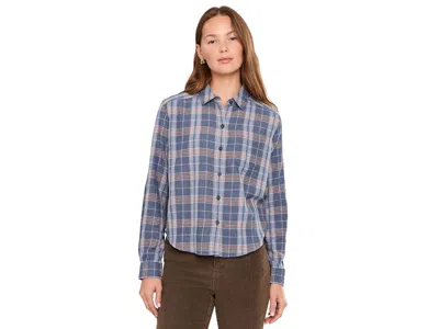 Toad And Co Re-form Flannel Boxy Long Sleeve Shirt Women's Clothing Midnight Pattern: Sm In Multi