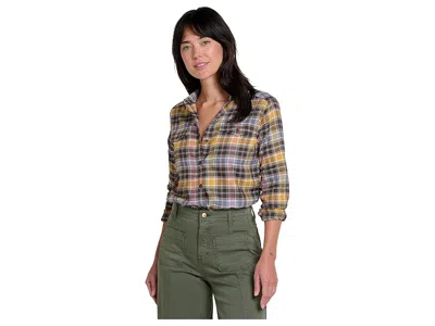 Toad And Co Re-form Flannel Long Sleeve Shirt In Green