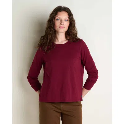 Toad And Co Re-form Long Sleeve Crew In Brown