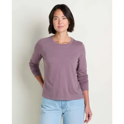Toad And Co Re-form Long Sleeve Crew In Purple