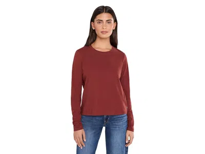 Toad And Co Re-form Long Sleeve Crew Women's Clothing Burgundy: Lg In Yellow