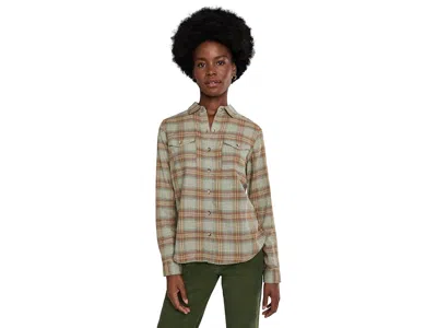 Toad And Co Re-form Long Sleeve Shirt Women's Clothing Sandstone Pattern: Md In Brown